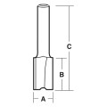 Carb-I-Tool T 216 M - 6.35 mm (1/4”) Shank 16mm TCT 2 Flute Carbide Tipped Straight Bits